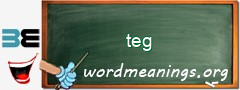 WordMeaning blackboard for teg